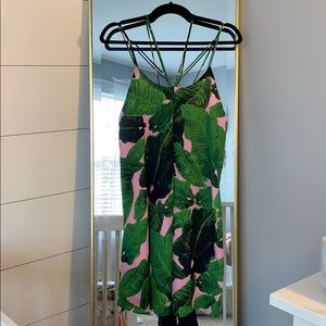 Strappy Tropical Mini Dress